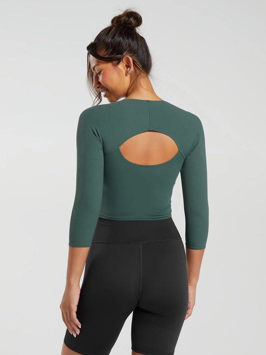 Elevate 3/4 Sleeve Crop Top