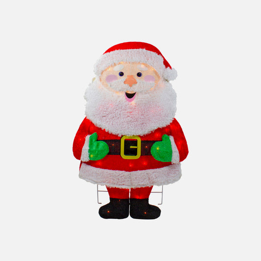 Lighted 2D Santa Outdoor