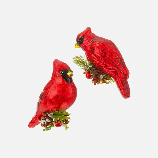 Cardinal Bird Ornament – Porcelain