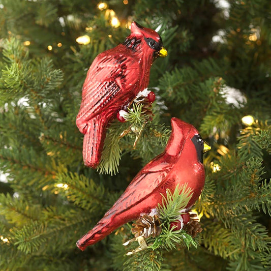 Cardinal Bird Ornament – Porcelain