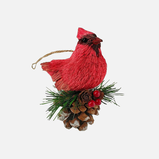 Cardinal Bird Ornament – Wood