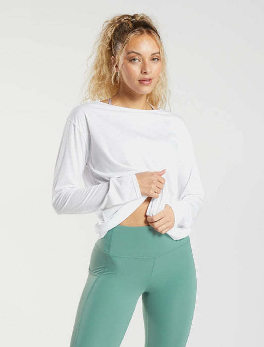 Soft Cut-Out Long Sleeve Top