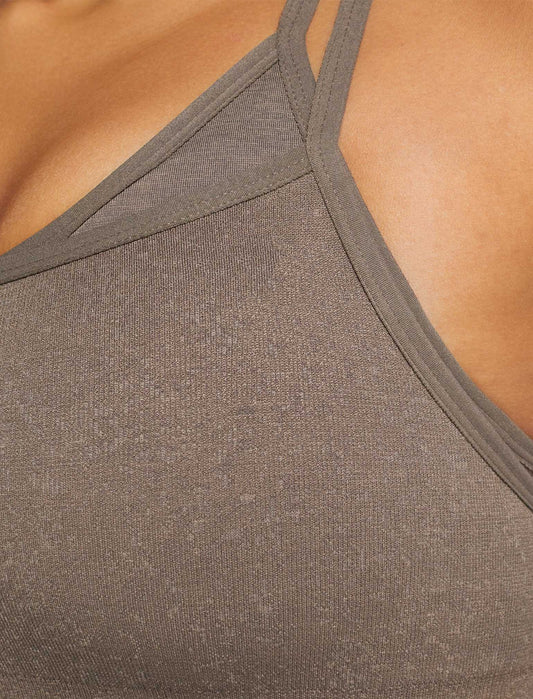 Fleck Seamless Sports Bra – Brown