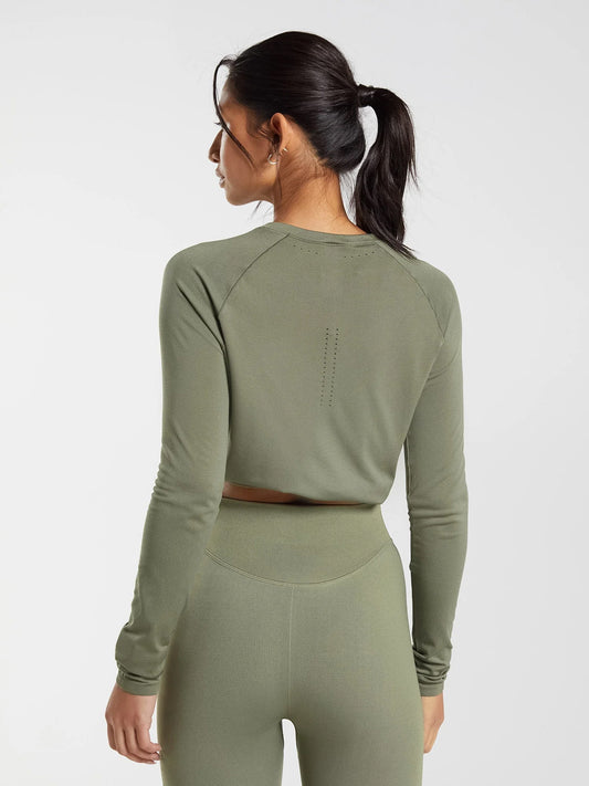 Sweat Sleeve Crop Top